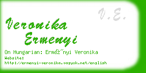 veronika ermenyi business card